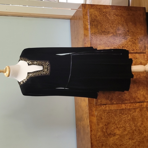 Beth Bowley black velvet dress size 10 - Picture 1 of 7